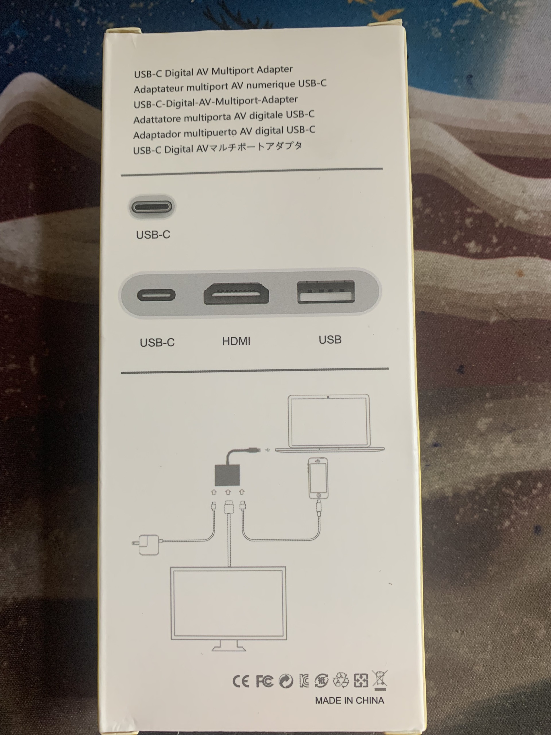 Cáp chuyển type c ra HDMI + USB 3.0+ TYPE C