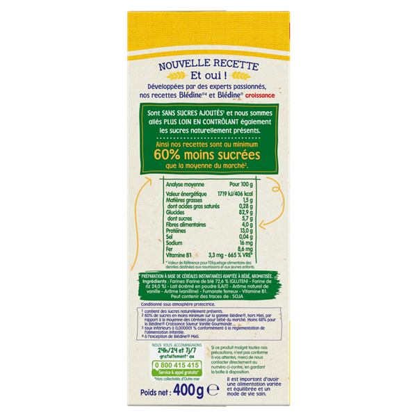 Bột pha sữa Bledina 6M vị vani 400g - Pháp date T1/2026