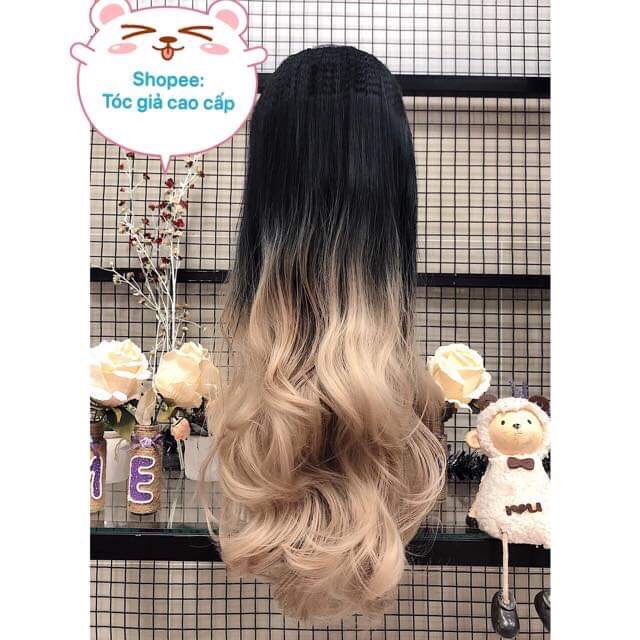 Tóc giả kẹp u Tóc giả kẹp u omber xanh