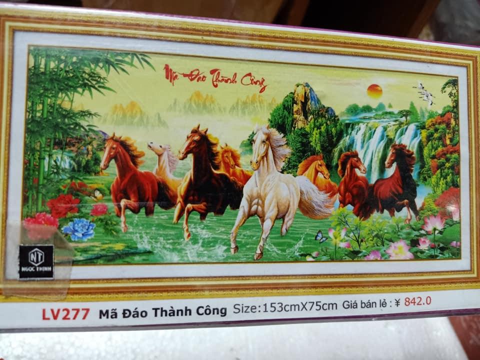 Tranh đính đá Mã Đáo Thành Công LV277 kích thước 153 x 75cm