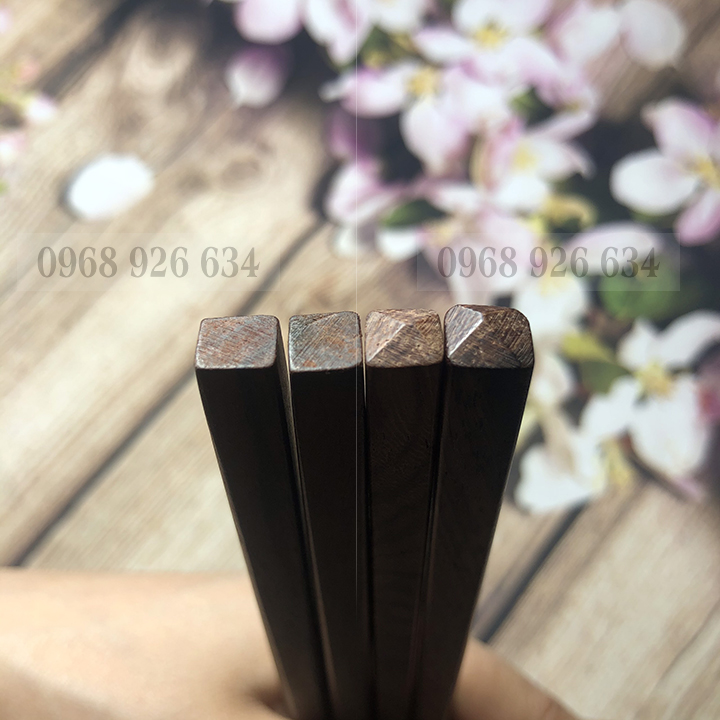 Đũa ăn cơm - Bộ 10 đôi đũa gỗ cẩm CAO CẤP - Đũa gỗ chống mốc