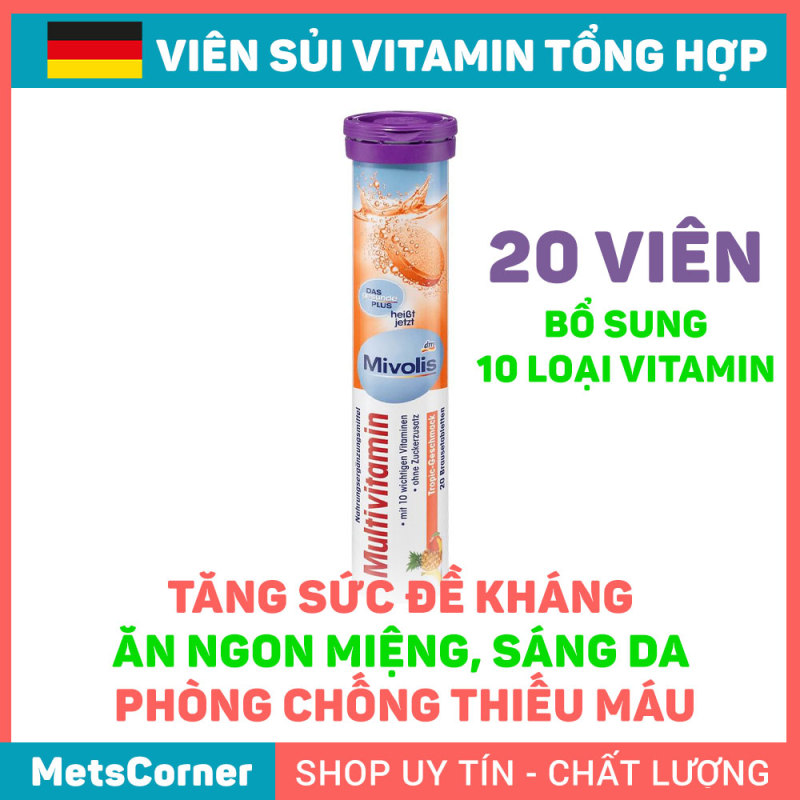 [Chính hãng]Viên Sủi Đức - Mivolis - Multi Vitamin - Vitamin Tổng Hợp, 20 Viên nhập khẩu