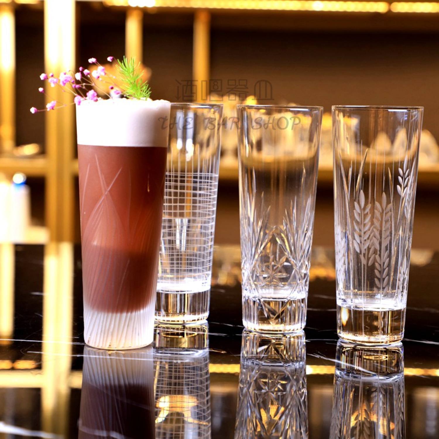 Highball Tumbler Crystal Glass - Ly Pha Lê