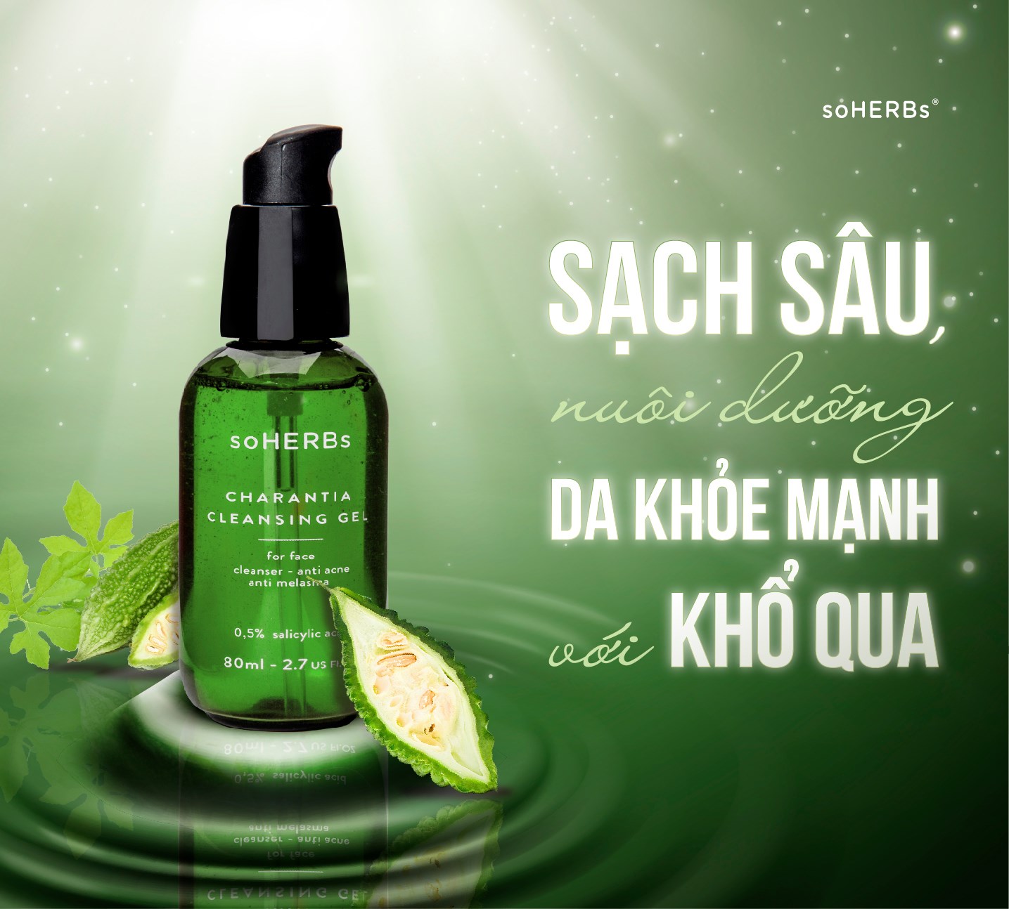 Sữa rữa mặt khổ qua soHERBs Charantia Cleansing Gel
