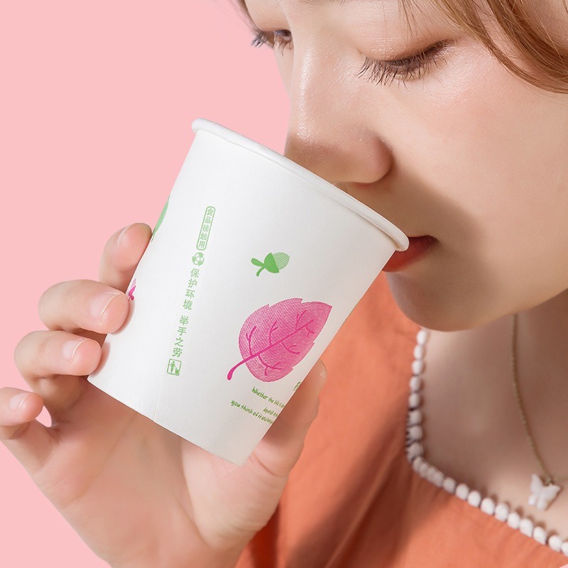 50 PCs safe temperature disposable paper cup set, 250ml disposable paper cup