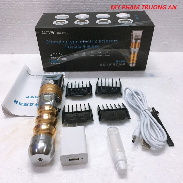 Tông Đơ Pin Trâu B60 Huaerbo mẫu mới về 2020