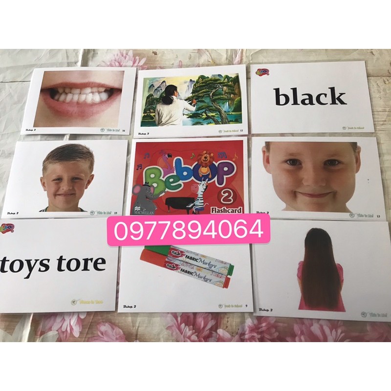 Flashcards Bebop 2 -size A5-2 mặt ép plastics- 87 thẻ