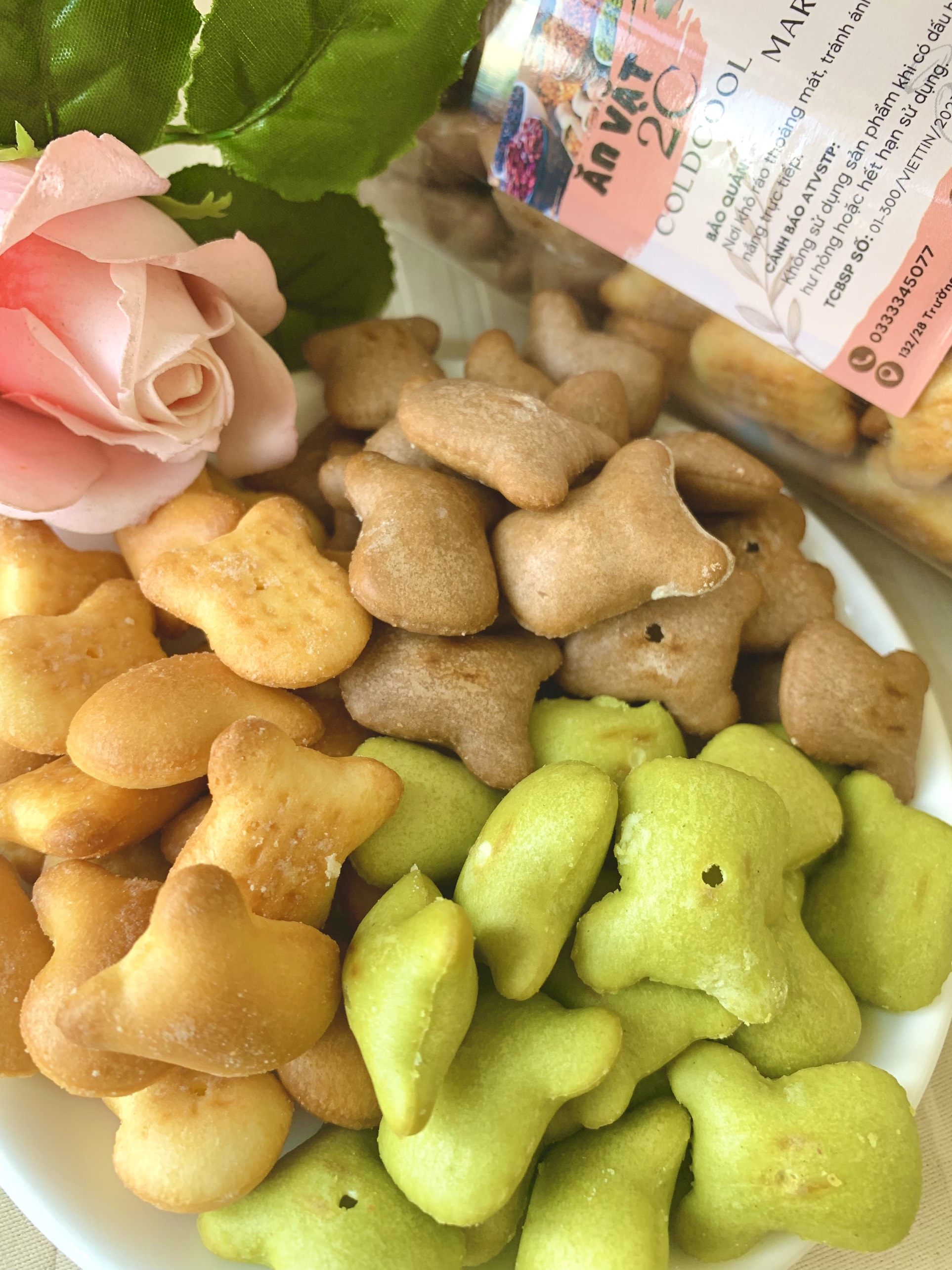 Bánh Gấu Nhân Kem Mix 3 Vị 420g 2c Mart