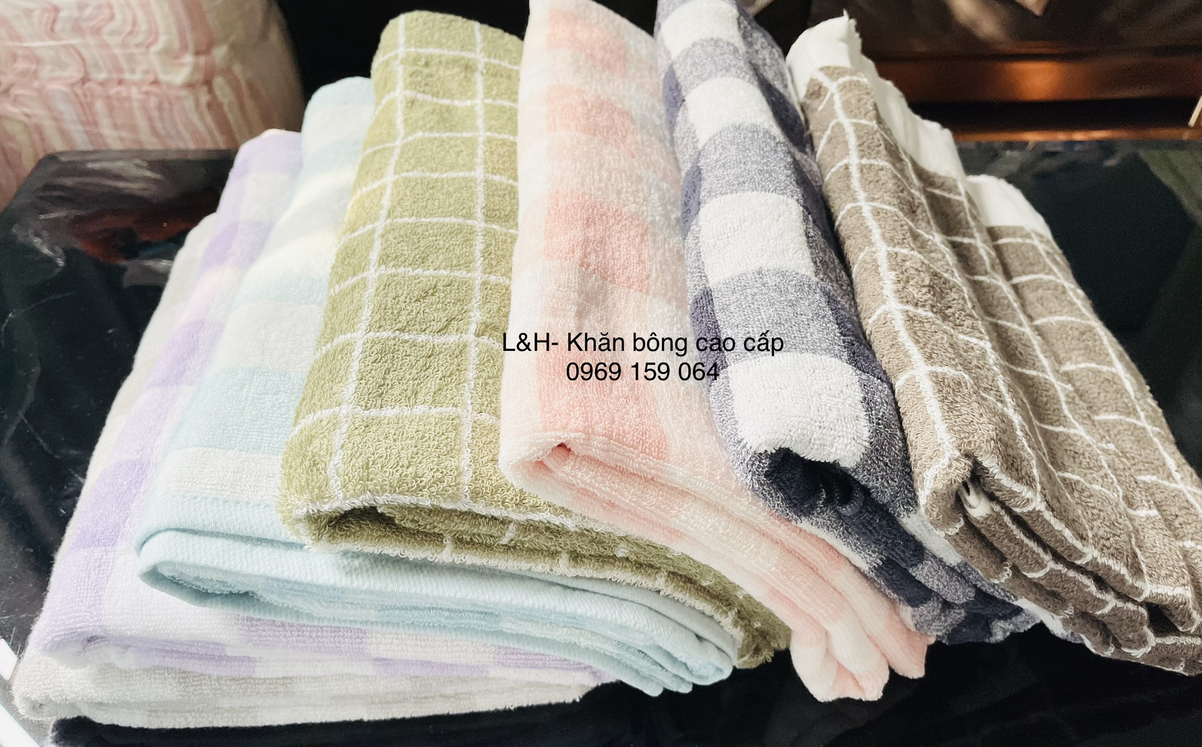 Khăn tắm Kẻ Nhật Muji, KT 70x140cm