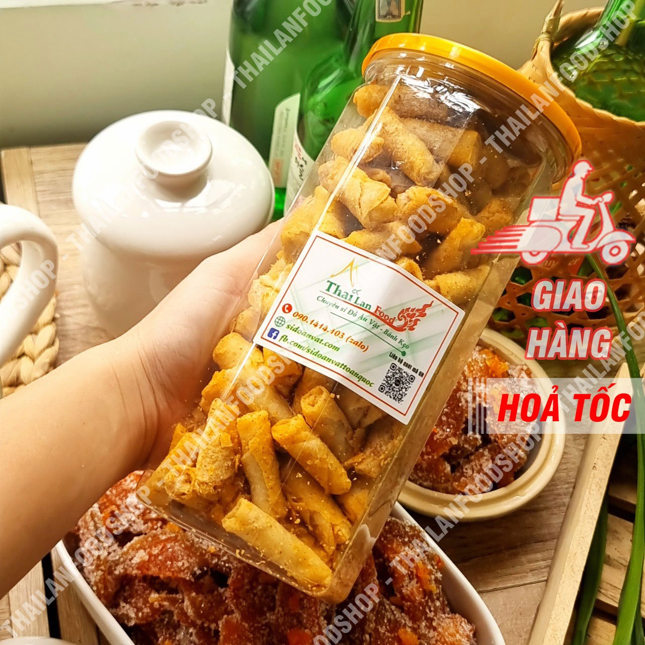 Chả Giò Tôm Mini Sấy Giòn Ăn Liền - Túi 1kg