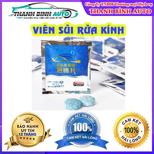 Combo 10 Viên Sủi Rửa Kính Ô Tô, Xe Hơi Siêu Sạch - Đảm Bảo An Toàn
