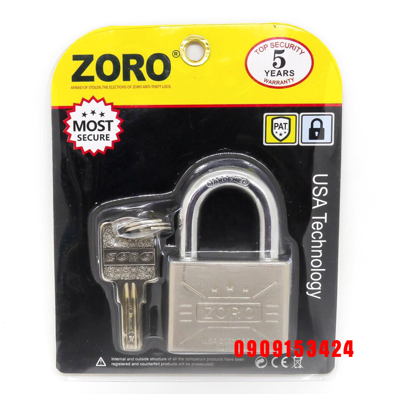[HCM]Ổ KHÓA ZORO 6P-CHÌA MUỖNG