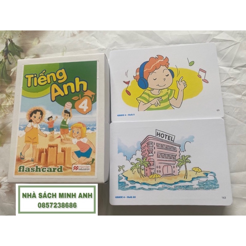 Flashcard TIẾNG ANH BGD 1-2-3-4-5 (kích thước A5, in 2 mặt, ép plastics)