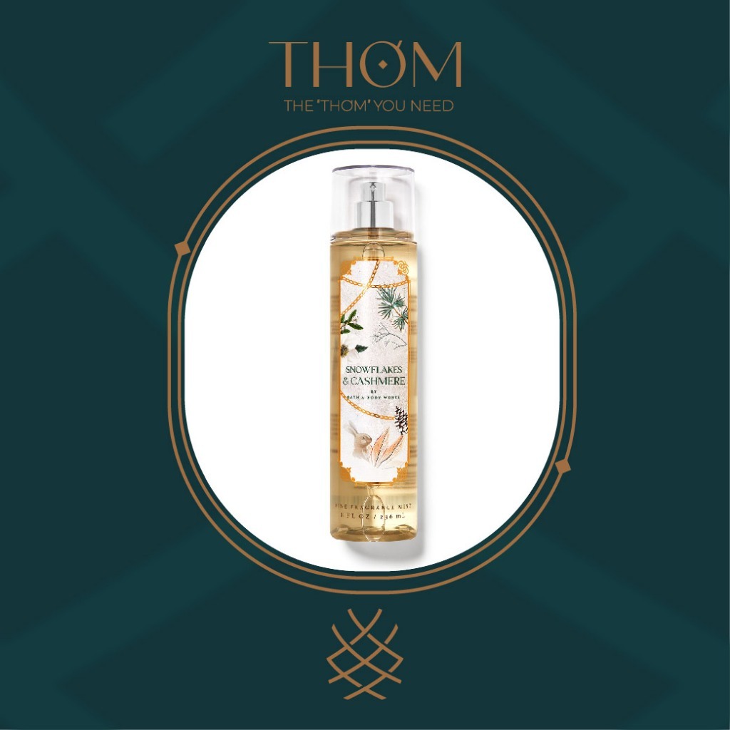 SNOWFLAKES & CASHMERE |Xịt Thơm Toàn Thân Bath & Body Works Fine Fragrance Mist