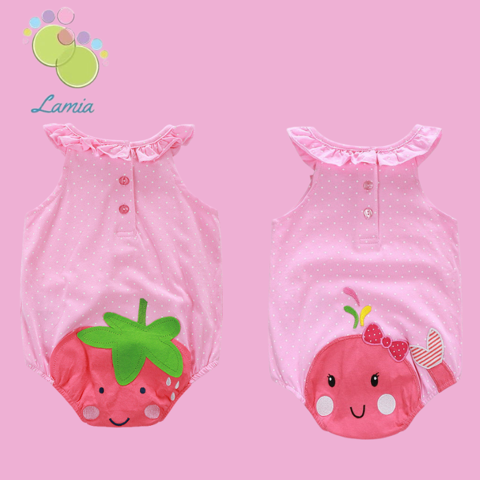 Bodysuit Hè Dễ Thương Cho Bé Gái Sơ Sinh