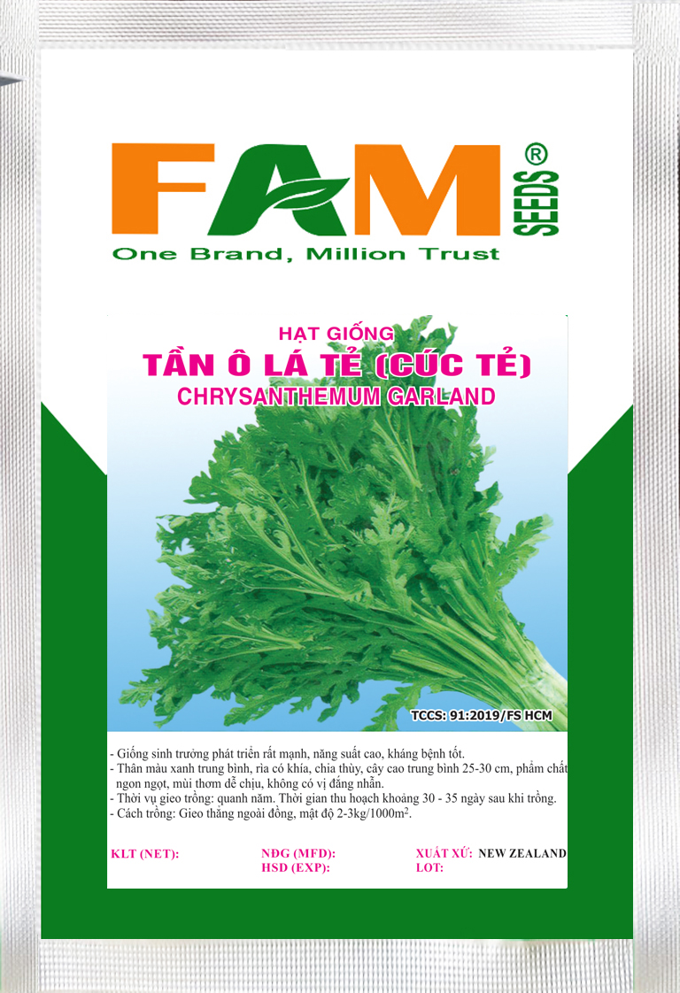 Hạt Giống Tần Ô Lá Tẻ (Cúc tẻ) -Fam Seeds