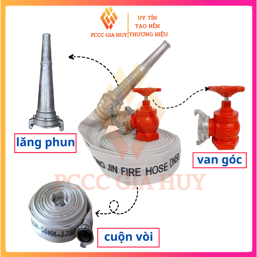 Van góc DN50, DN65 có tem kiểm định - van cứu hoả - van dùng trong PCCC