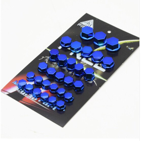 Bộ chụp ốc xe máy 30 con full màu xanh dương cao cấp [ ốc chụp ]