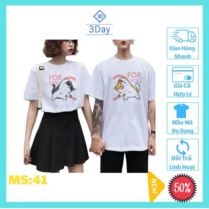 [Áo Đôi Giá Xưởng+Tặng 2 Túi Thơm 19K] Áo Thun Cặp Đôi Nam Nữ Tình Nhân Love For You MS:41,Chất Vải Thun Cotton Mềm,Mát Mịn,Thoáng Khí,Phong Cách Hàn Quốc/ Giá 1áo +Tặng Kèm Túi Thơm Treo Tủ Quần Áo Thảo Mộc Thiên Nhiên Chống Ẩm Mốc