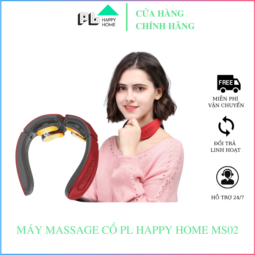 MÁY MASSAGE CỔ VAI GÁY PL HAPPY HOME MS02, MÁY SỬ DỤNG CÔNG NGHỆ CHƯỜM NÓNG KẾT HỢP VỚI VẬT LÝ TRỊ LIỆU DÀNH CHO NGƯỜI BỊ ĐAU CỔ VAI GÁY DO NGỒI LÀM VIỆC LÂU, NẰM SAI TƯ THẾ, NGƯỜI MẮC BỆNH THOÁI HÓA,...