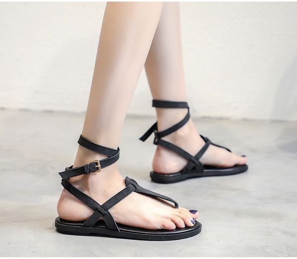 GIÀY SANDAL ĐẾ BỆT CHÉO CỔ CHÂN CÓ SIZE LỚN