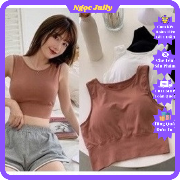 Áo bra cotton croptop siêu đẹp mẫu mới 🌿 Áo kết hợp mặc tập thể thao và đi chơi ...  🌿 Áo mặc đi chơi