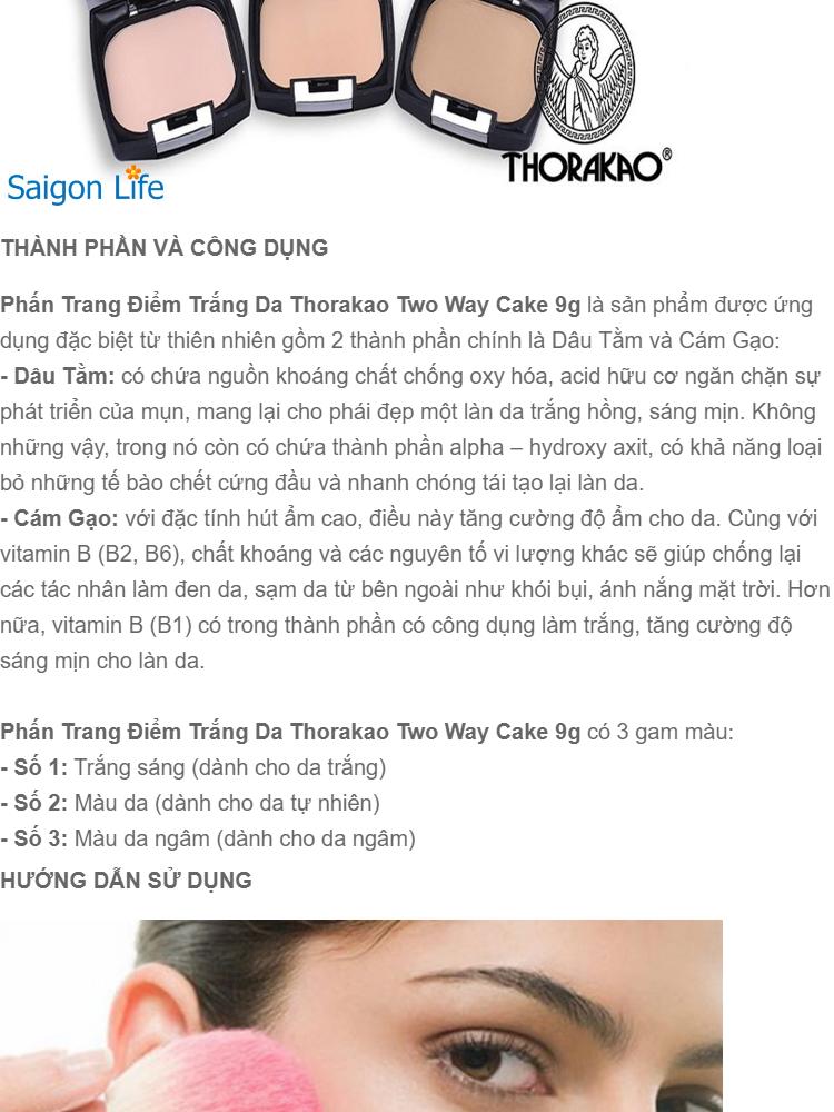 Phấn trang điểm trắng da Thorakao 9g Màu 2