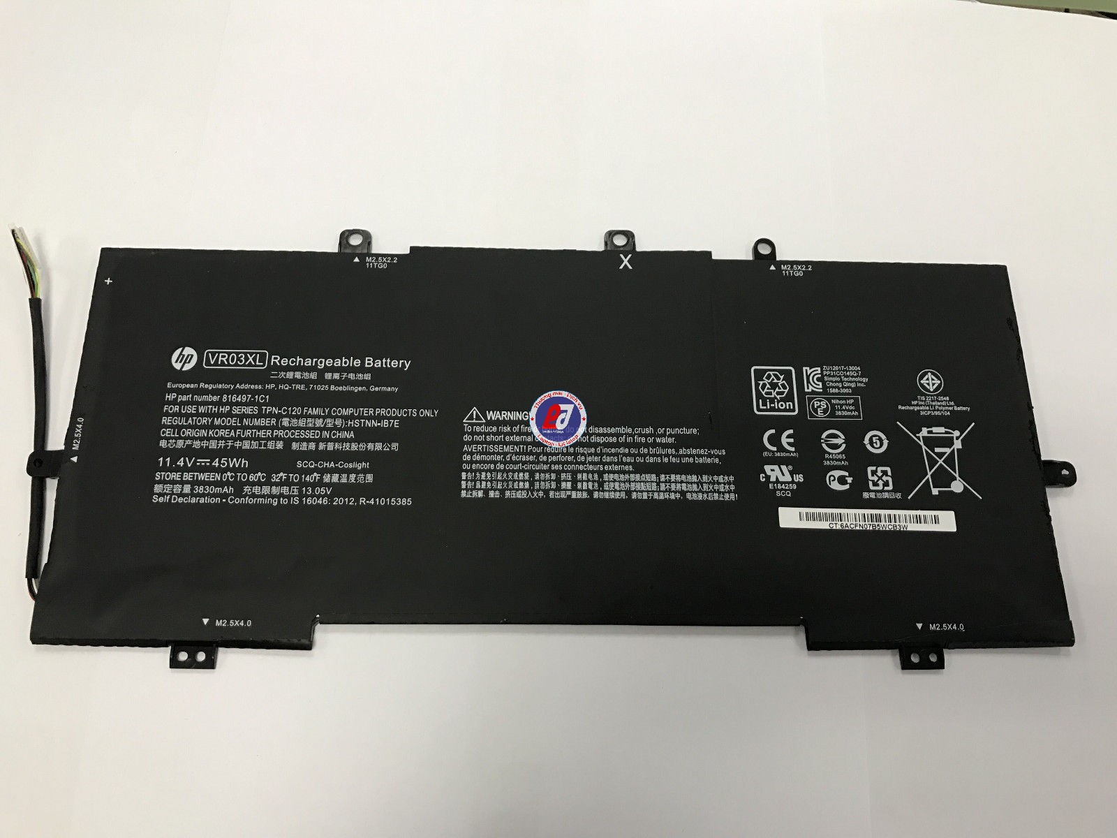 PIN [ZIN] LAPTOP HP Envy 13-D110TU 13-D131TU 13-D056TU VR03XL 816497-1C1 HSTNN-IB7E TPN-C120 13-D 13-D010NW 13-D020NG