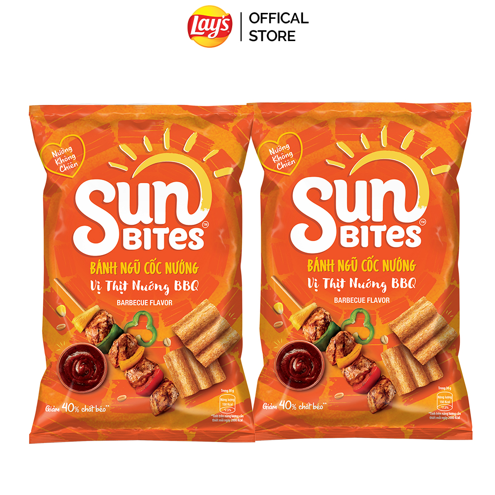 [Quà tặng] Combo 2 Snack Bịch Sunbite Vị BBQ 75G