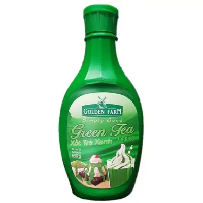Sốt Topping trà xanh (Green tea) Golden Farm (630g) pha trà sữa, làm kem, làm bánh