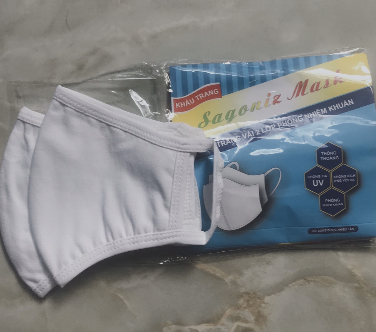 Khẩu trang vải 3 lớp kháng khuẩn