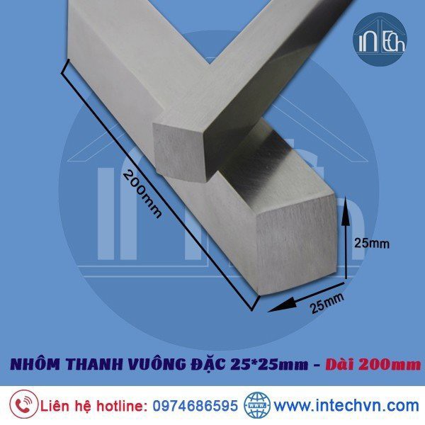 25*25mm solid square bar aluminum