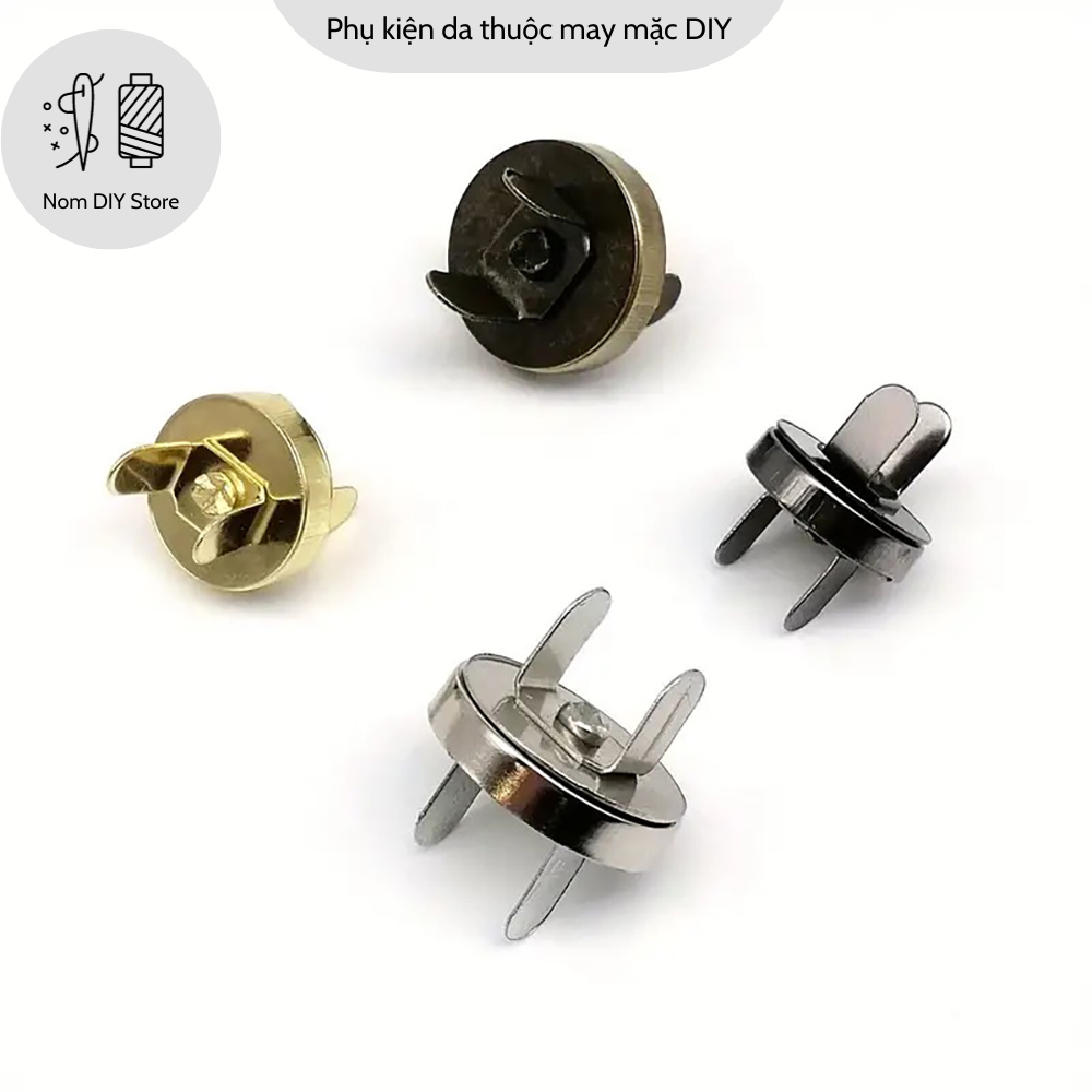Nút Hít Nam Châm 14mm 18mm Chất Hợp Kim Loại Tốt Phụ Kiện Làm Túi Xách Handmade DIY