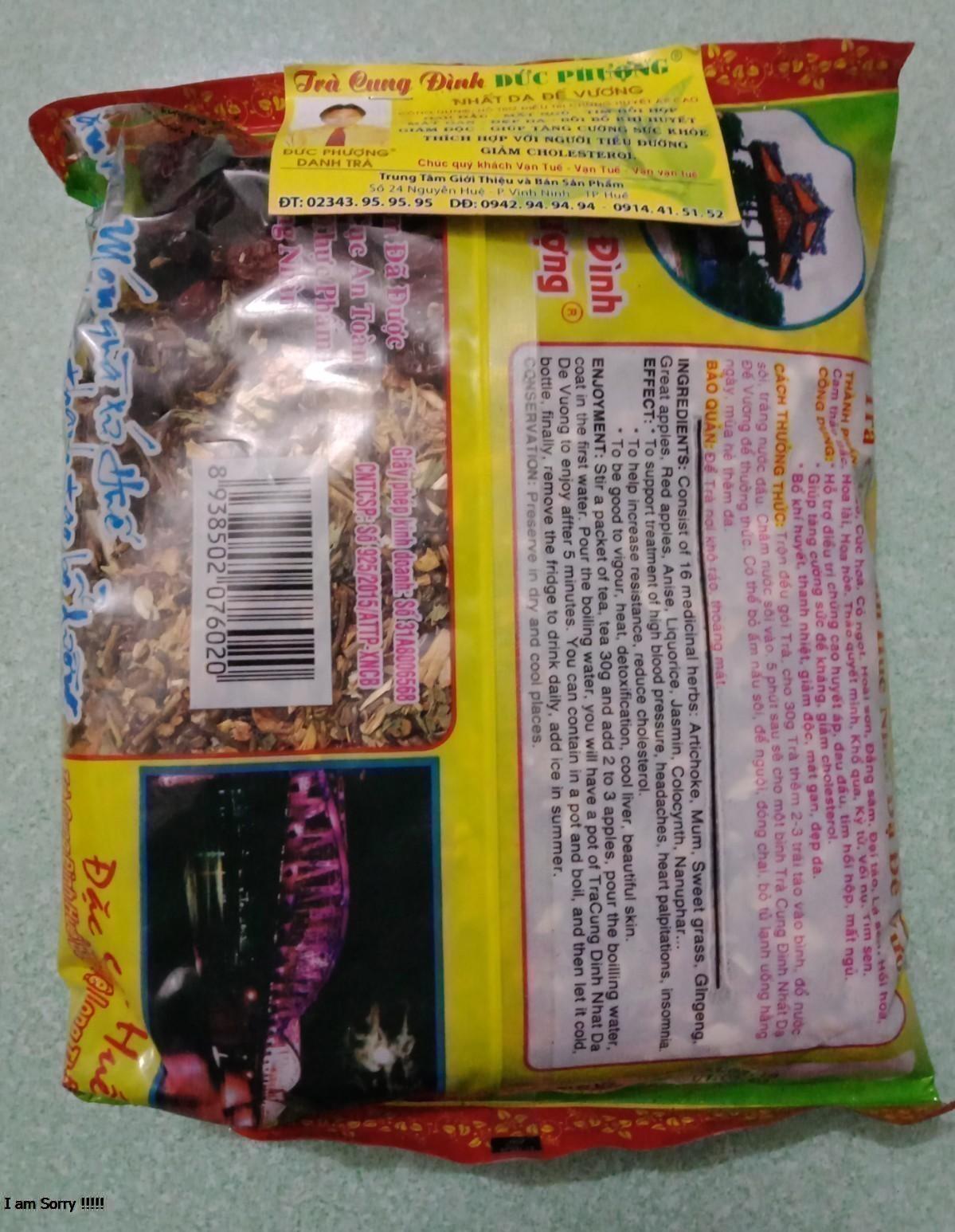 3 gói x 500g Trà Cung Đình Huế G8 ( tổng cộng 1,5 kg )