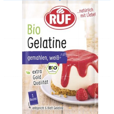 Bột Gelatine hữu cơ RUF 9g - Date 2027