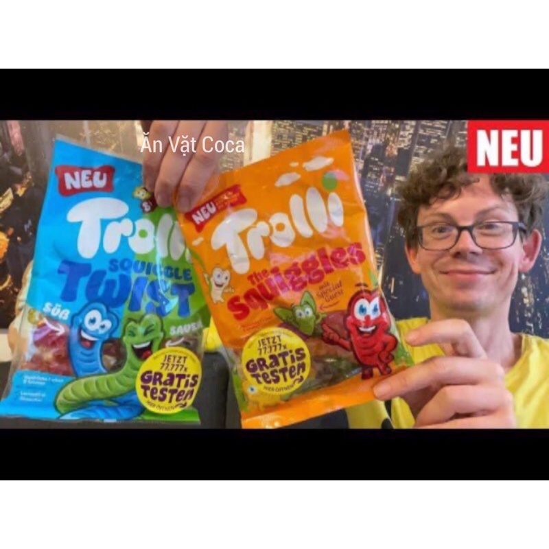 Kẹo Dẻo Trolli Squiggles gói 100gr