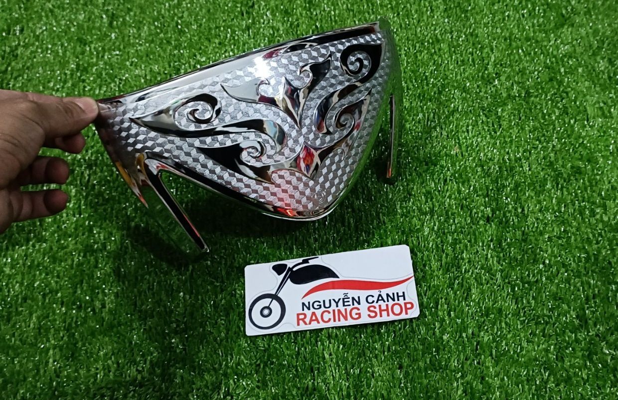 ốp đầu xi inox xe vision 2021 xi inox
