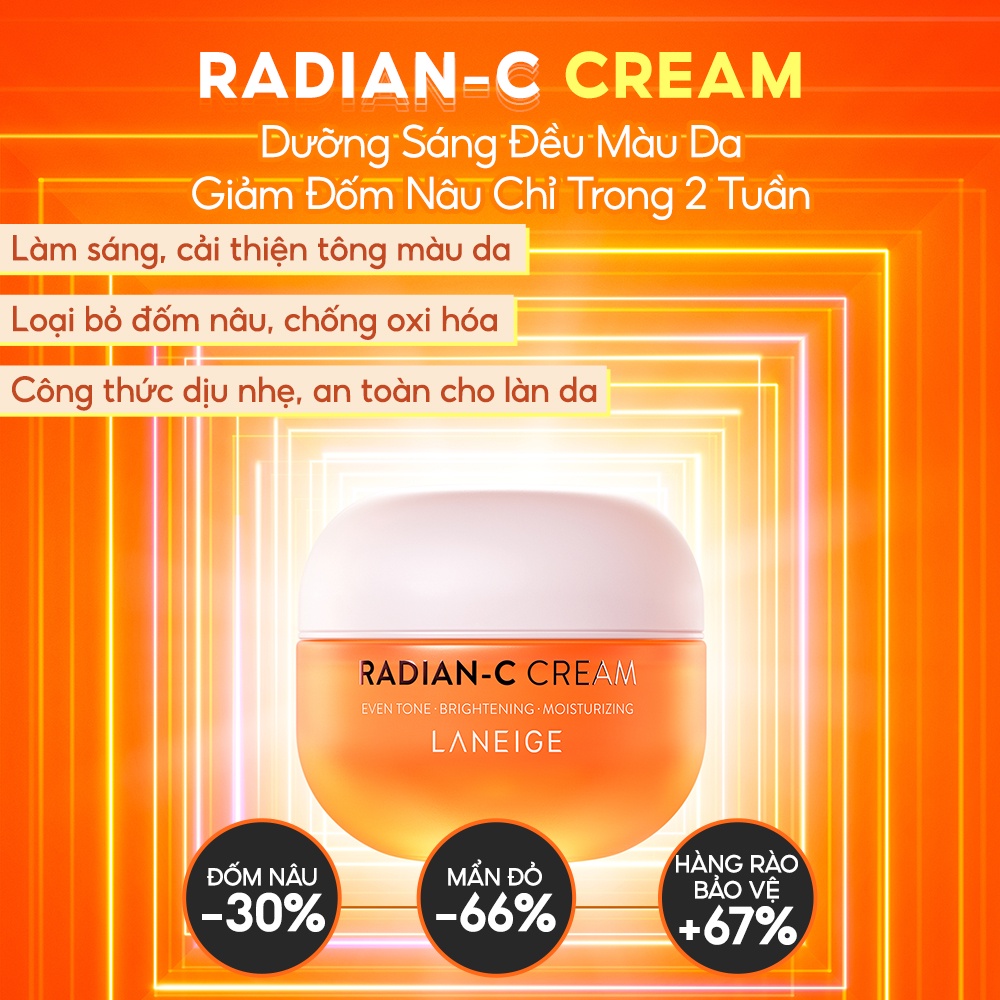 Kem Dưỡng Sáng Làm Mờ Đốm Nâu Laneige Radian C Cream 50ml