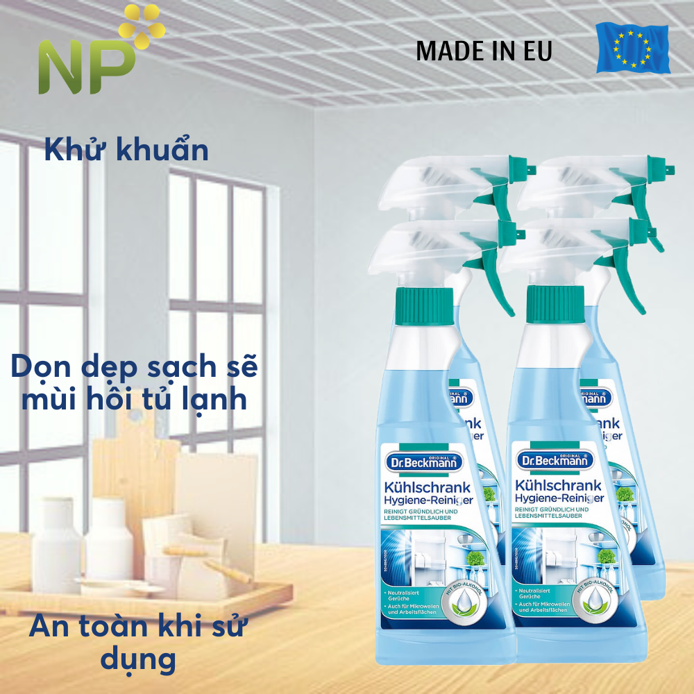 Dung Dịch Vệ Sinh Tủ Lạnh lò vi sóng lò nướng tủ đông DR BECKMANN Loại Bỏ Mùi Hôi Và 999 Vi Khuẩn Dung Tích 250ml Nhập Đức