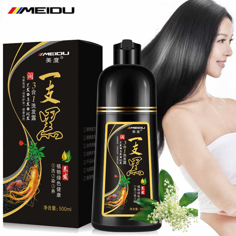 Chai dầu gội đen tóc 500ml GỘI LÀ ĐEN – TÓC ĐEN ÓNG Ả