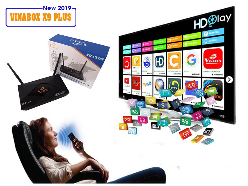android tivi box vinabox x9plus ram 2g chính hãng x9 plus