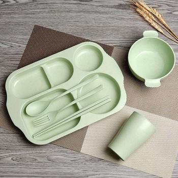 Bộ khay , chén ăn dặm kèm đũa ,thìa, dĩa ,cốc, bát cho bé