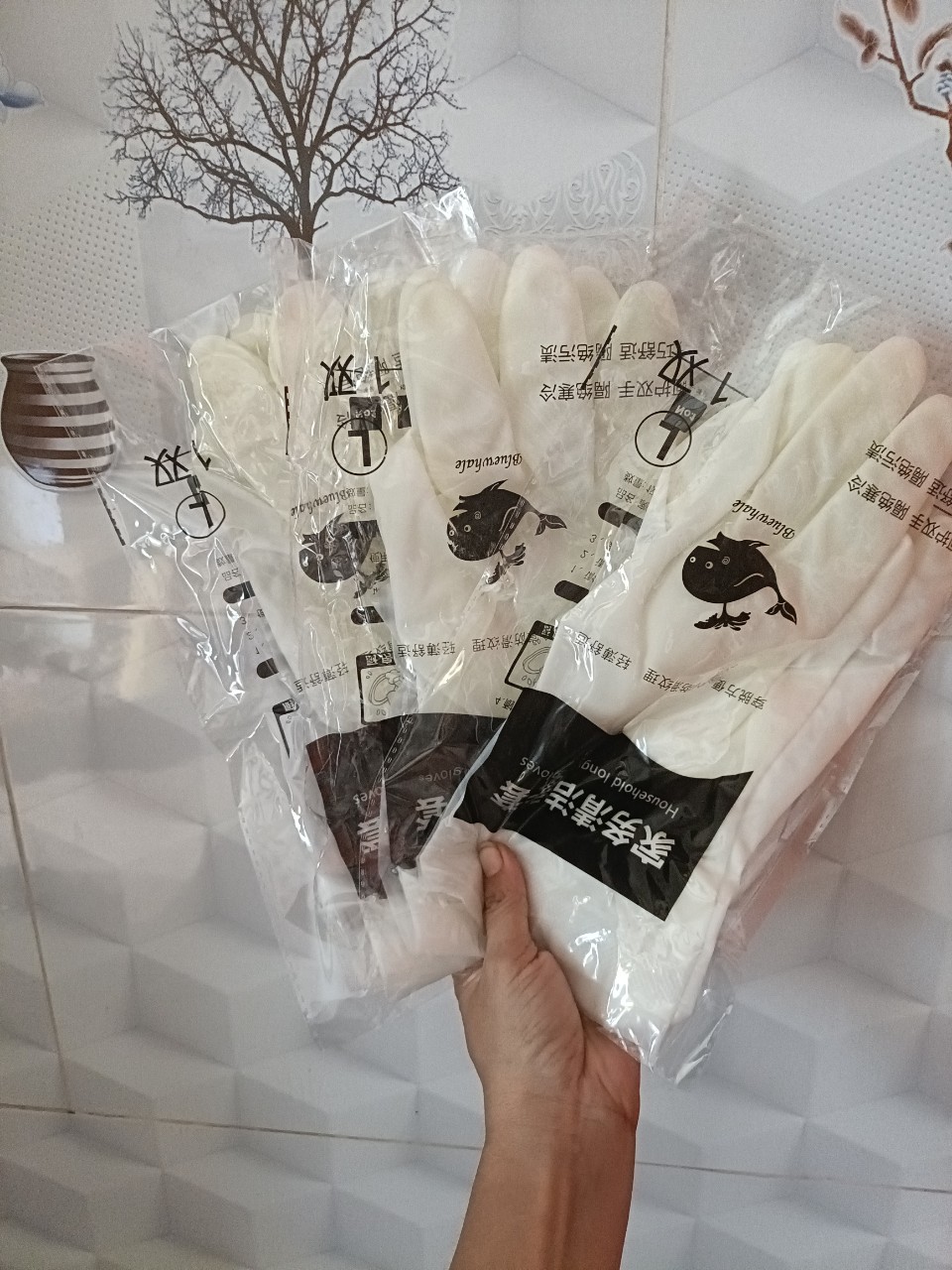Combo 3 đôi Găng Tay Cao Su Siêu Dai,Có Dây Chun (LOẠI DÀI)