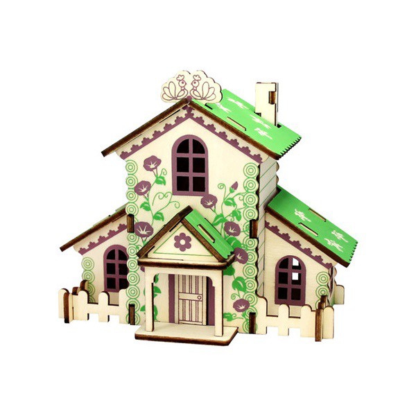 [HCM]Mô hình lắp ráp 3D gỗ - Mini Cottage House cắt laser