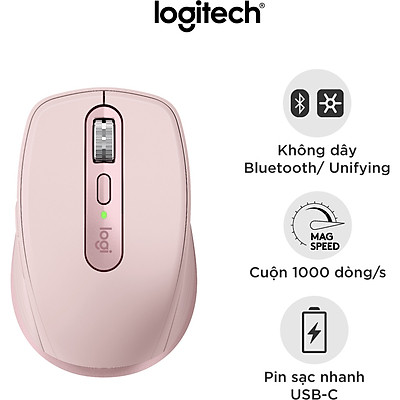 Chuột không dây bluetooth Logitech MX Anywhere 3 Hồng