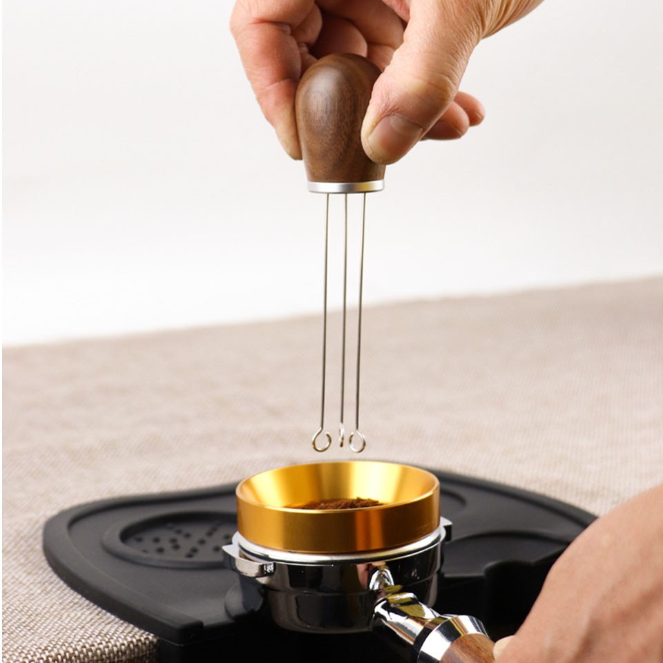 Dụng cụ đánh tơi bột cà phê Espresso cán gỗ | WDT Tool Coffee Distribution Tool Needle