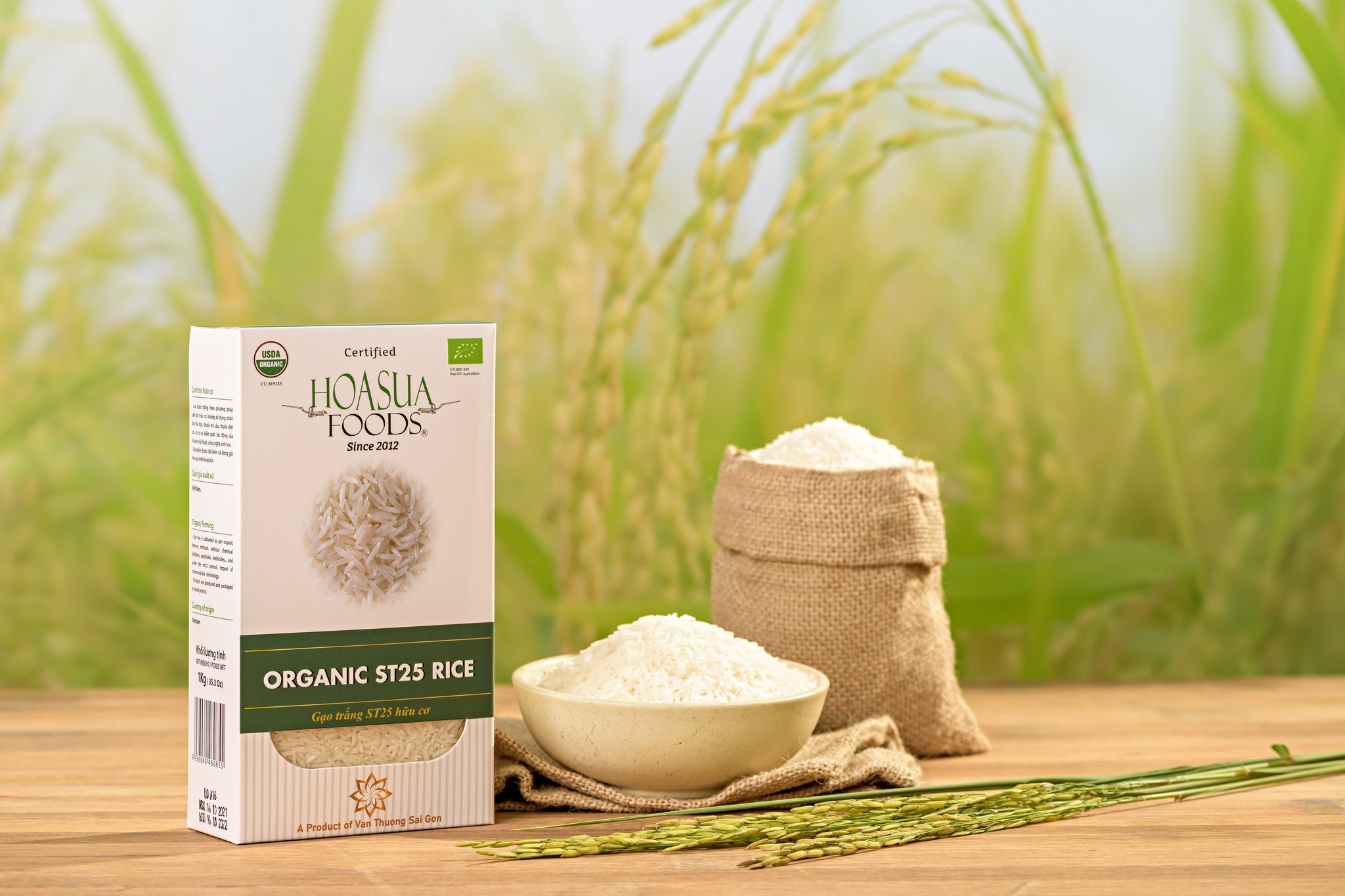 Gạo Trắng Hữu Cơ ST25 Hoa Sữa 1kg