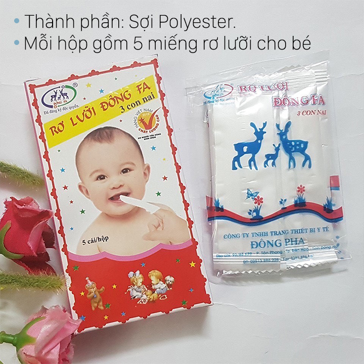 Rơ lưỡi Đông Pha vệ sịnh làm sạch lưỡi, răng miệng cho bé
