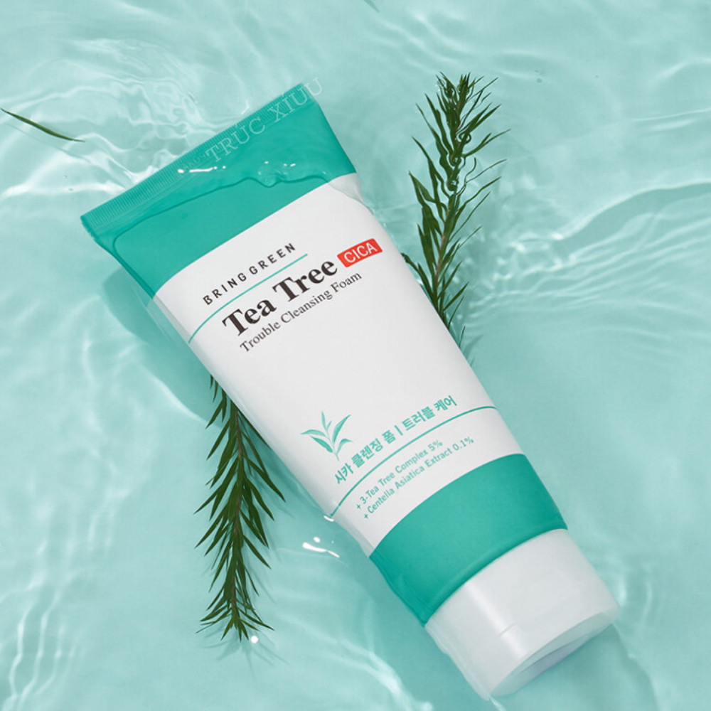 Sửa rửa mặt trà xanh Tea Tree CICA  Trouble Cleansing Foam