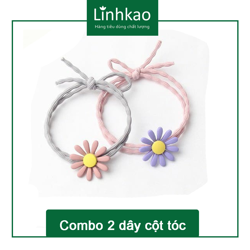 Combo 2 Dây cột tóc/ buộc tóc Hoa Cúc/ Ngọc Trai Dễ thương